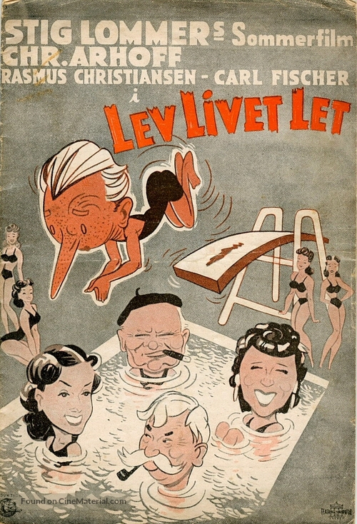 Lev livet let - Danish Movie Poster