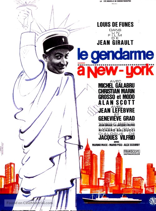 Le gendarme &agrave; New York - French Movie Poster