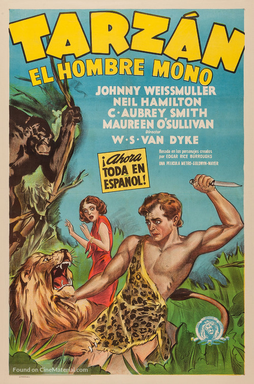 Tarzan the Ape Man - Mexican Movie Poster