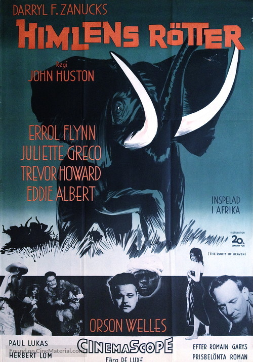 The Roots of Heaven - Swedish Movie Poster