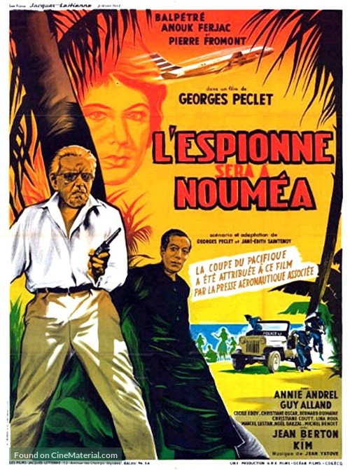 L&#039;Espionne sera &agrave; Noum&eacute;a - French Movie Poster