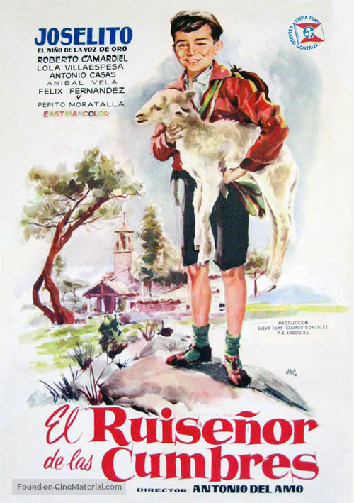 El ruise&ntilde;or de las cumbres - Spanish Movie Poster