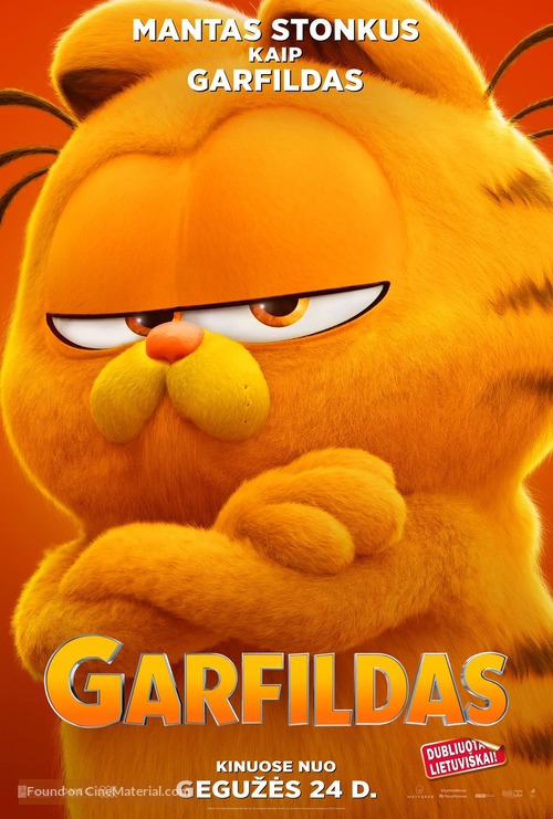 The Garfield Movie - Lithuanian Movie Poster