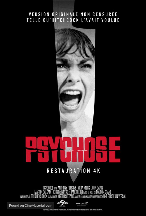 Psycho - French Re-release movie poster