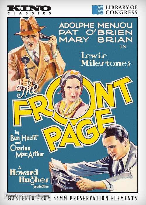 The Front Page - DVD movie cover