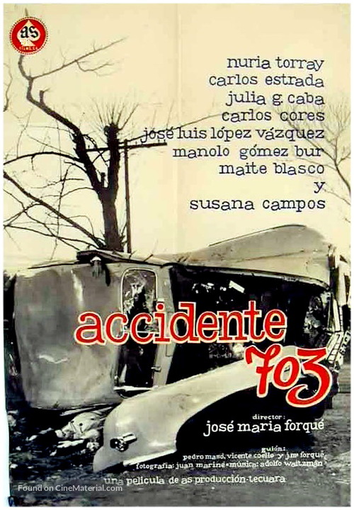 Accidente 703 - Spanish Movie Poster