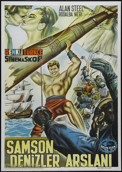 Sansone contro il corsaro nero - Turkish Movie Poster