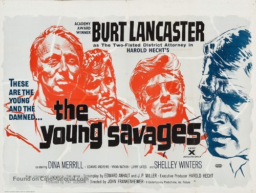 The Young Savages - British Movie Poster