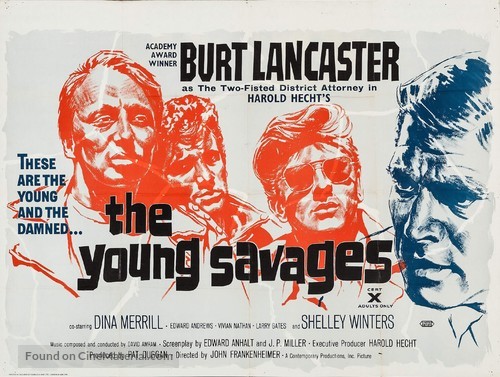 The Young Savages - British Movie Poster