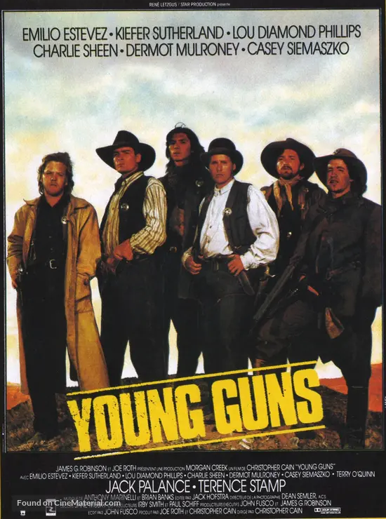 Young Guns 19 French Movie Poster Young Guns 19 French Movie Poster