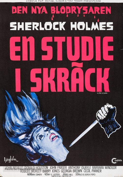 A Study in Terror - Swedish Movie Poster