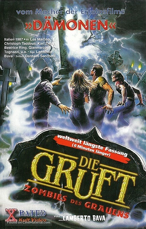 &quot;Brivido giallo&quot; Una notte nel cimitero - German VHS movie cover