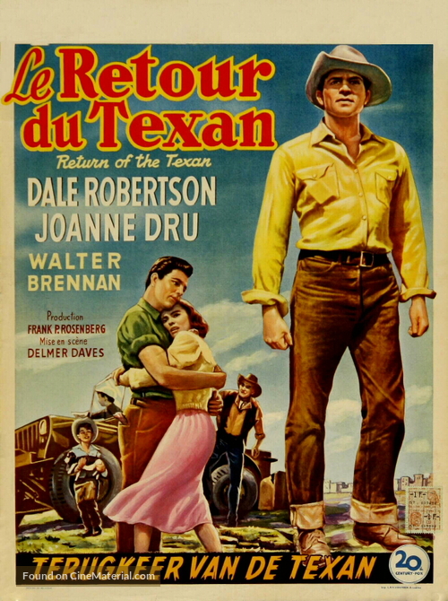 Return of the Texan - Belgian Movie Poster