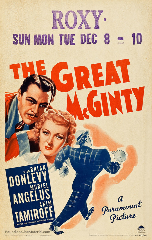 The Great McGinty - Movie Poster
