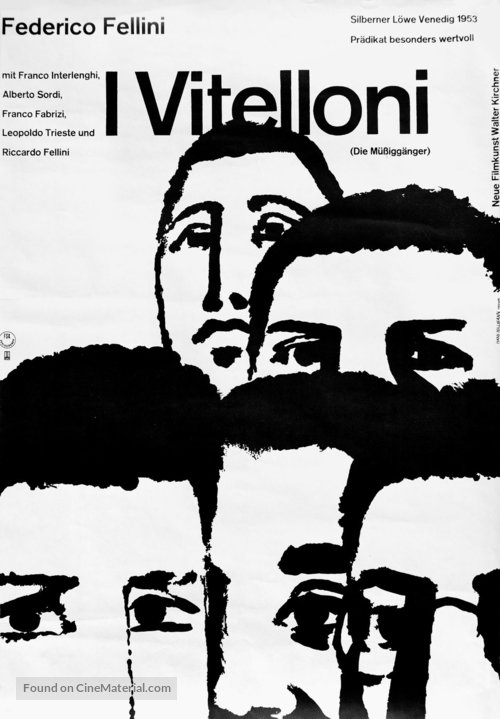 I vitelloni - German Movie Poster