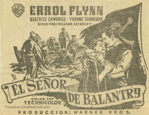 The Master of Ballantrae - Spanish poster