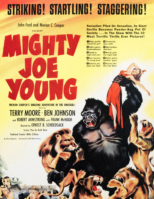 Mighty Joe Young - British Movie Poster