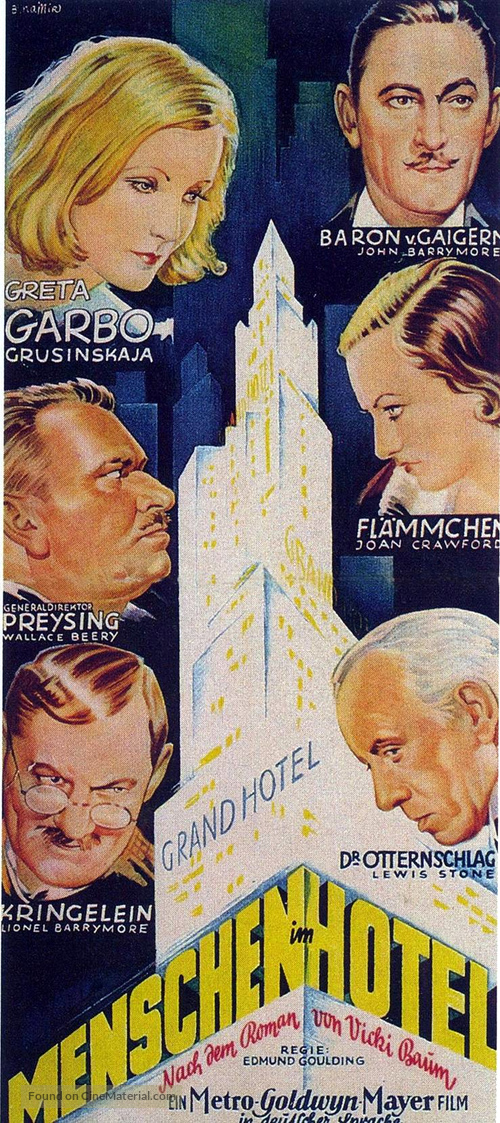 Grand Hotel - German Movie Poster