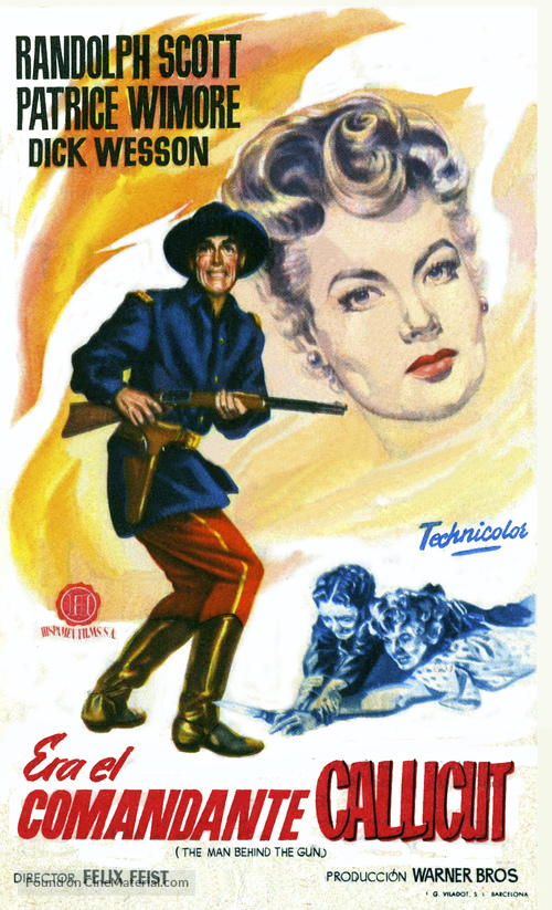 The Man Behind the Gun - Spanish Movie Poster