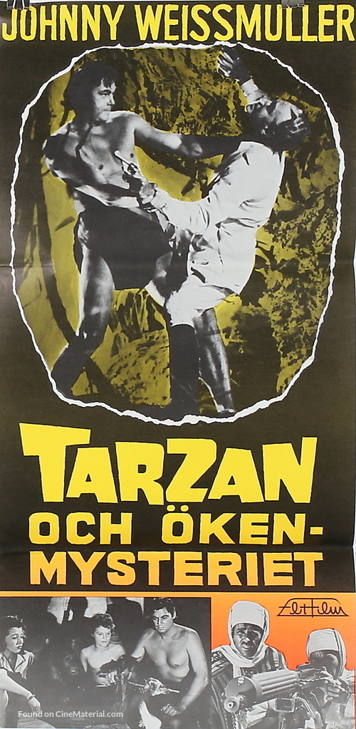Tarzan&#039;s Desert Mystery - Swedish Movie Poster