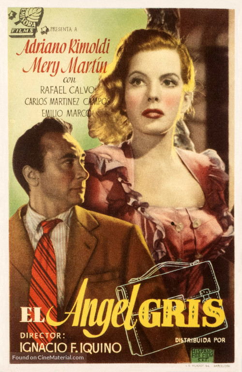 El &aacute;ngel gris - Spanish Movie Poster