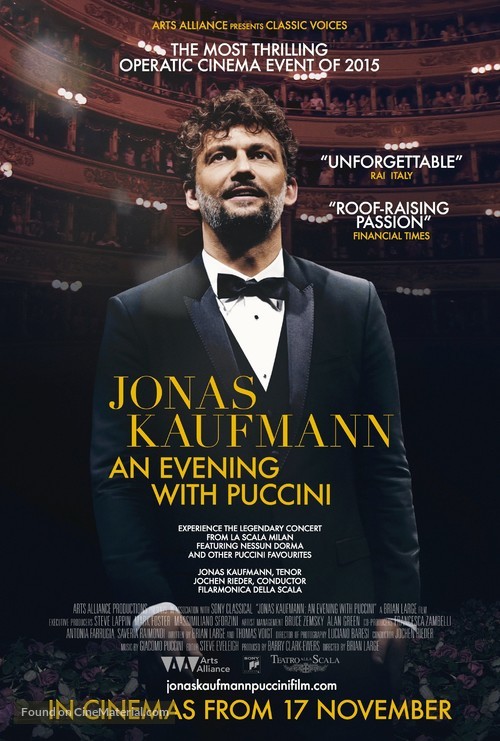 Jonas Kaufmann: An Evening with Puccini - British Movie Poster