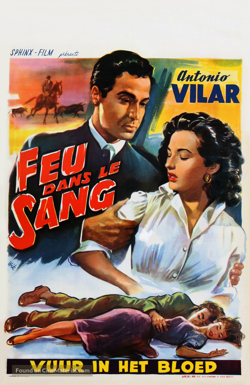 Fuego en la sangre - Belgian Movie Poster