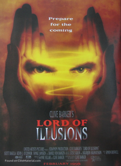 Lord of Illusions - Advance movie poster