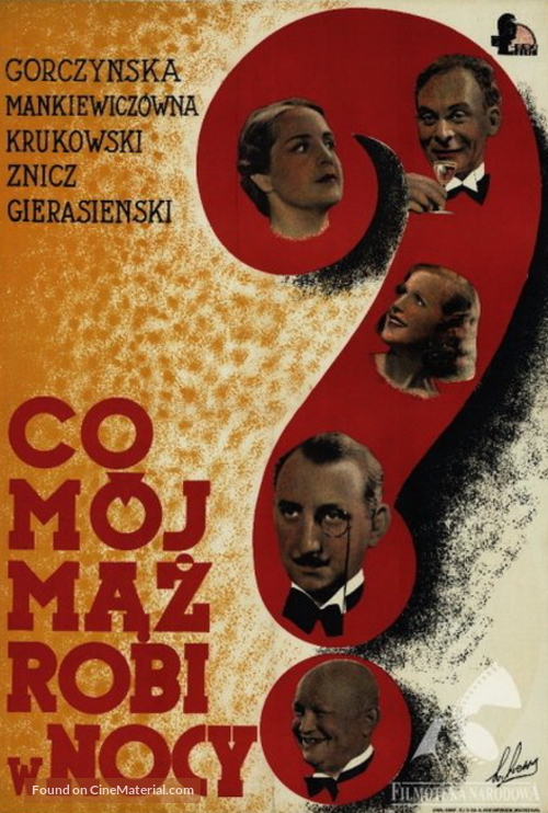 Co m&oacute;j maz robi w nocy - Polish Movie Poster