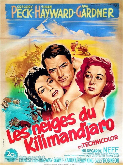 The Snows of Kilimanjaro - French Movie Poster