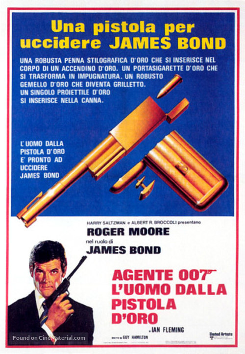The Man With The Golden Gun (1974) Italian movie poster