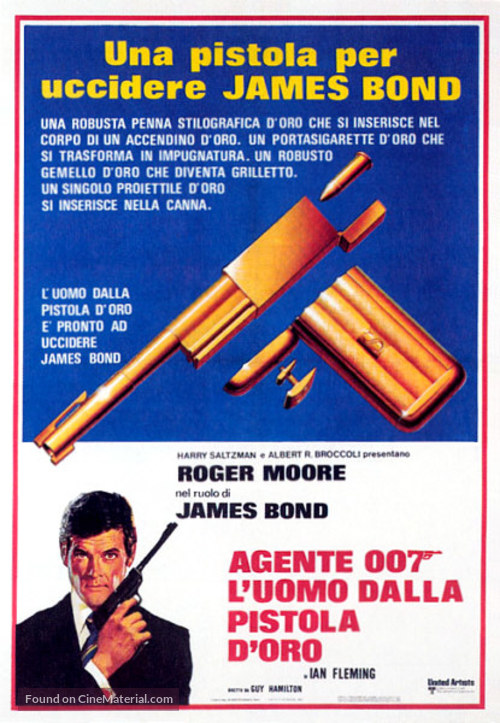 The Man With The Golden Gun - Italian Movie Poster