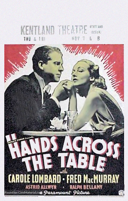 Hands Across the Table - Theatrical movie poster