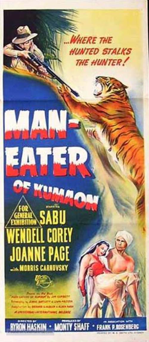 Man-Eater of Kumaon - Australian Theatrical movie poster