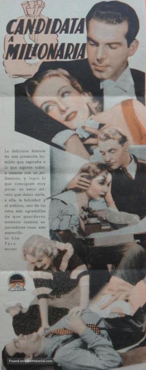 Hands Across the Table - Spanish poster