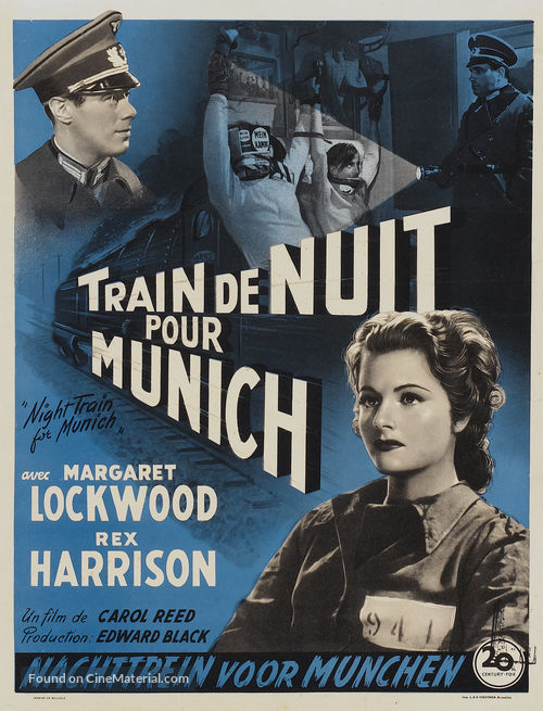 Night Train to Munich - Belgian Movie Poster