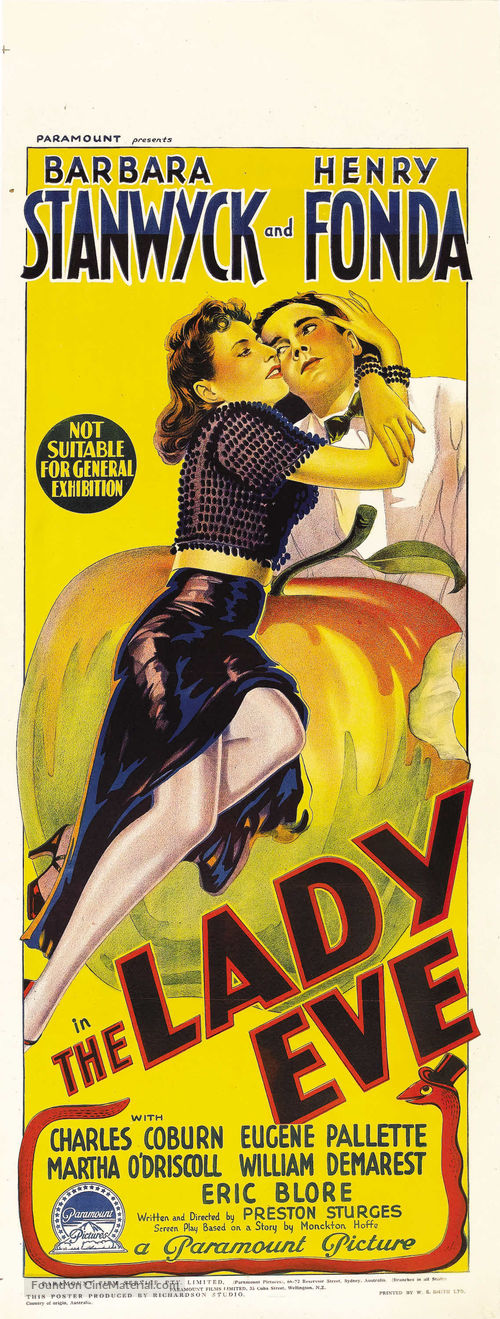 The Lady Eve - Australian Theatrical movie poster