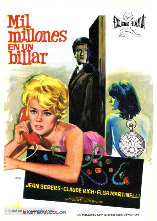 Un milliard dans un billard - Spanish Movie Poster