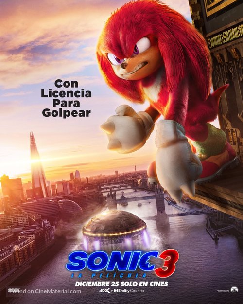 Sonic the Hedgehog 3 - Mexican Movie Poster