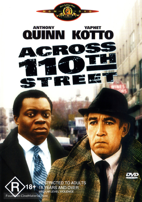 Across 110th Street - Australian DVD movie cover