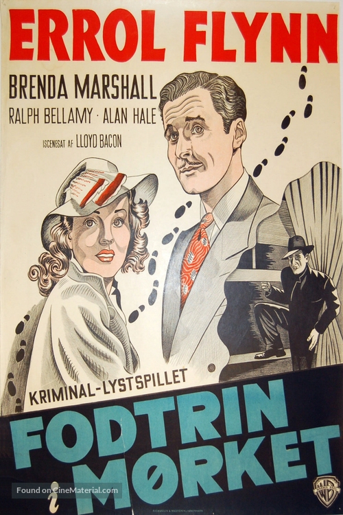 Footsteps in the Dark - Danish Movie Poster