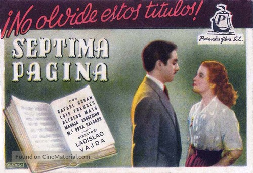 S&eacute;ptima p&aacute;gina - Spanish Movie Poster