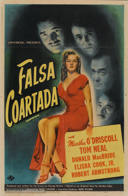 Blonde Alibi - Argentinian Movie Poster