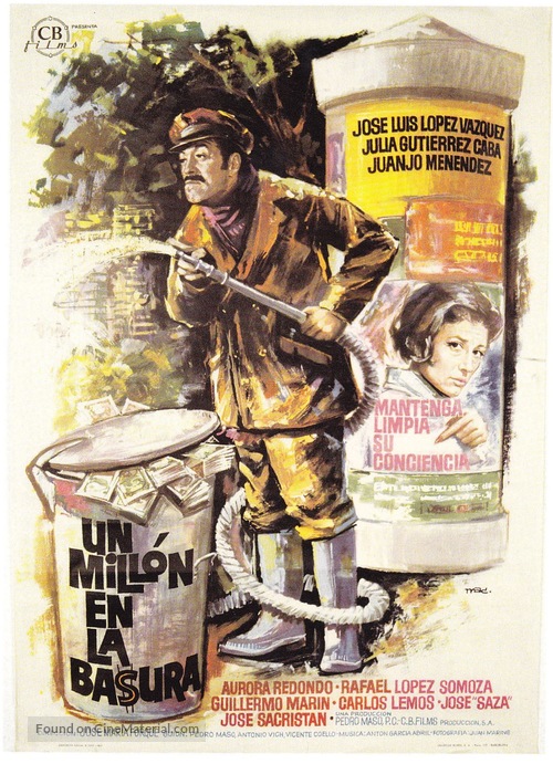 Un mill&oacute;n en la basura - Spanish Movie Poster