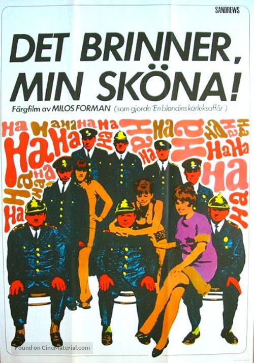 Hor&iacute;, m&aacute; panenko - Swedish Movie Poster