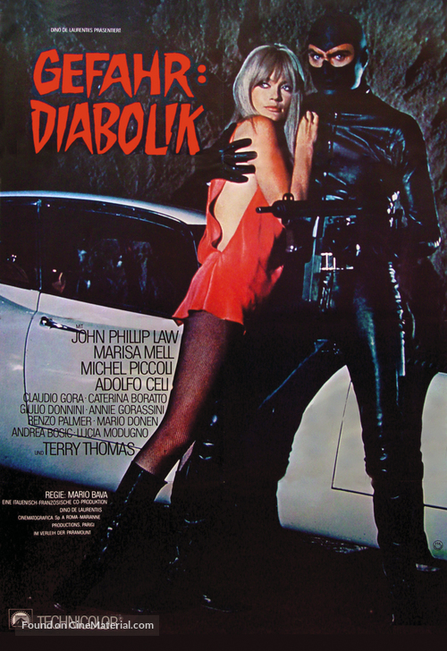Diabolik - German Movie Poster