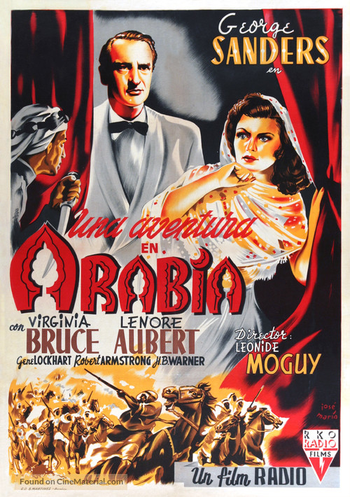 Action in Arabia - Spanish Movie Poster