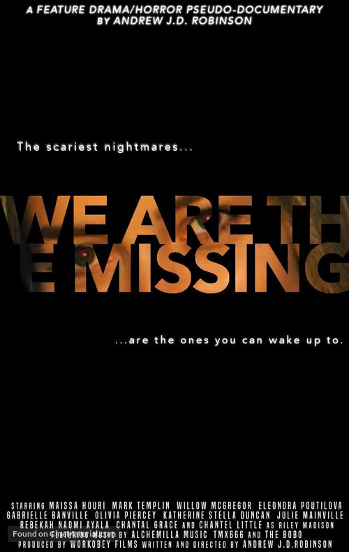 We Are the Missing - Canadian Movie Poster