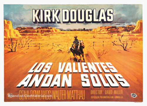 Lonely Are the Brave - Spanish Movie Poster