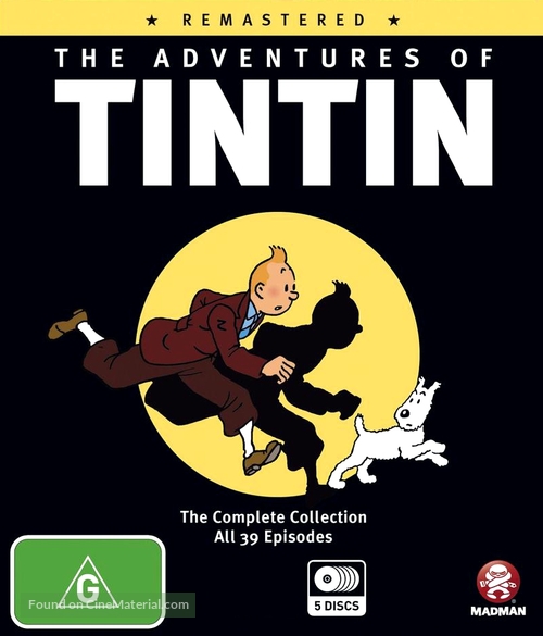 &quot;Les aventures de Tintin&quot; - Australian Blu-Ray movie cover